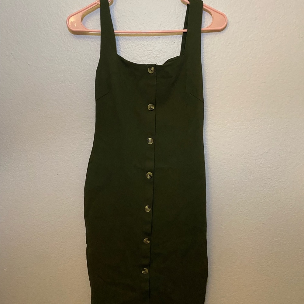 Olive green dress SIZE S/M